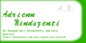 adrienn mindszenti business card